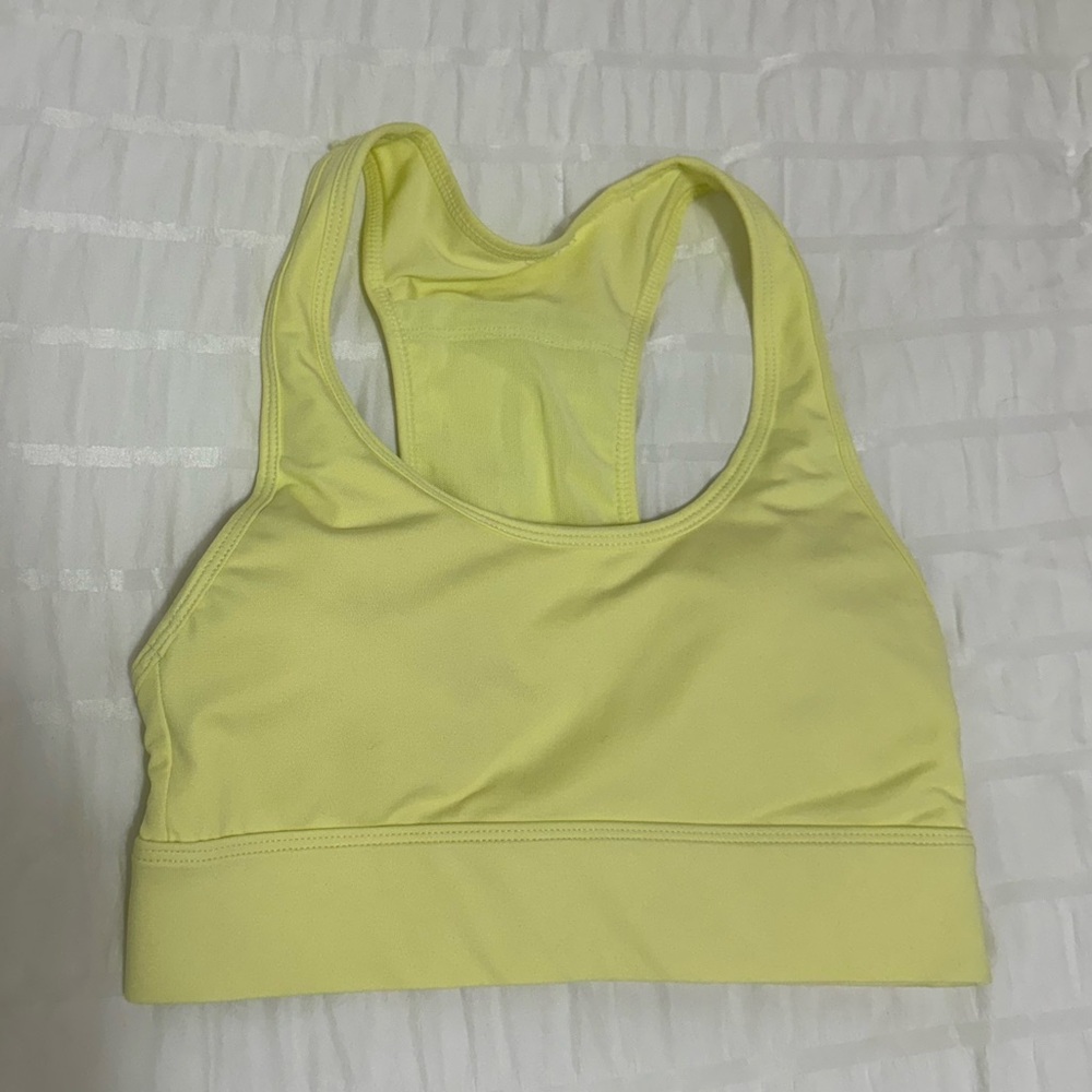 Fabletics Yellow Sports Bra with padding